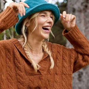 AE brown hooded sweater